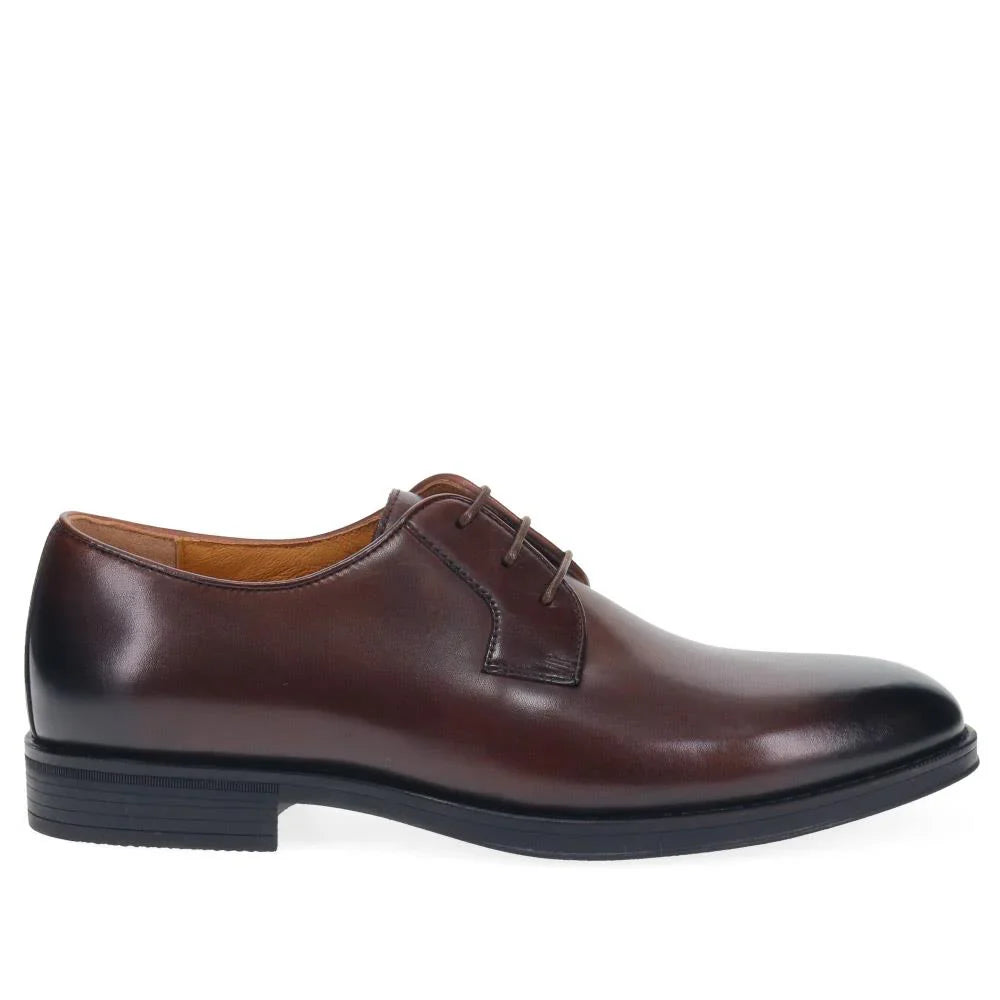 Manchester Wide Leather Lace-ups - Dark Brown