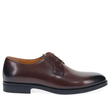 Manchester Wide Leather Lace-ups - Dark Brown