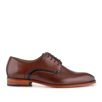 Jammer Smart Leather Lace-Up Shoes - Chestnut