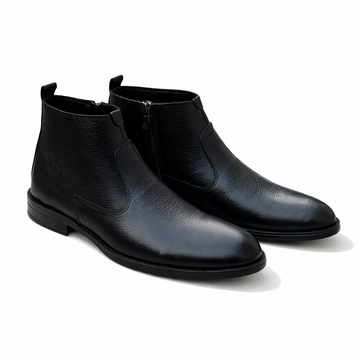 LT-01 Black Mild Ankle Boots Cow Leather